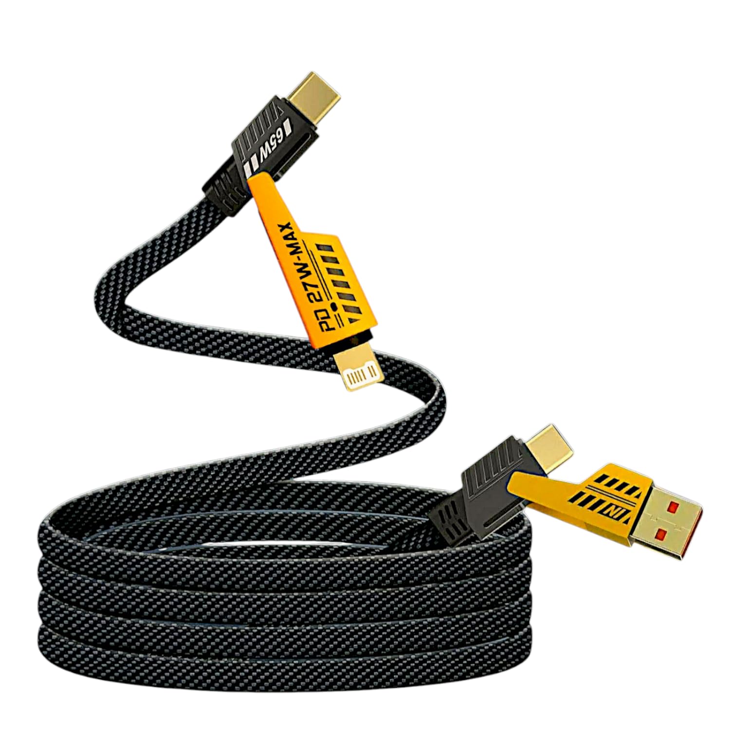 Cavo USB-C a ricarica rapida, 65 W, 1,5 m, cavo intrecciato per laptop, iPhone, iPad, MacBook, dispositivi Samsung
