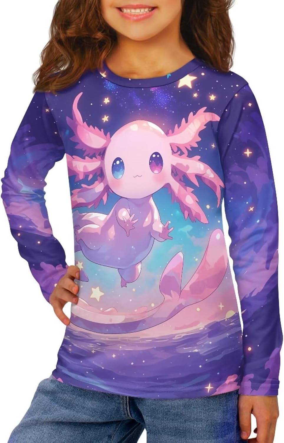 Kids Long Sleeve Shirts for Girls 3-16 Year Old Cute Clothes for Teen Girls Casual Workout Tops