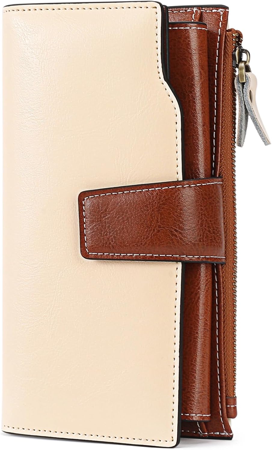 SENDEFN Women Leather Wallets RFID Blocking Clutch Card Holder Ladies Purse with Zipper Pocket - Image 7