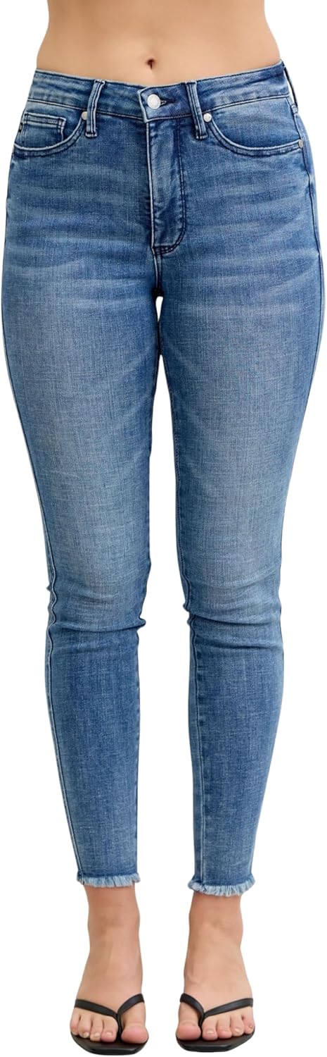 Judy Blue High Waist Tummy Control Shield Back Pockets Skinny