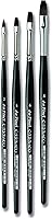 Vista 2 de da Vinci Brushes 5898 Casaneo Flat (tallas 2, 4, 6, 8) Juego de pinceles para artista, negro, 4