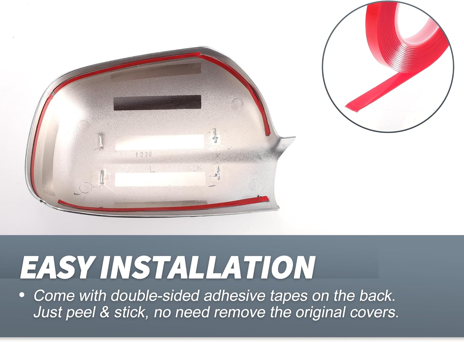 X AUTOHAUX Pair Car Rear View Driver Passenger Side Mirror Cover Cap Overlay Chrome Plated for Honda CRV CR-V 2002-2006 Mirror Guard Covers Exterior Decoration Trims