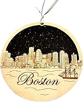 Vista 17 de Adorno de madera grabado con láser de St. Louis, Missouri – Adorno navideño de madera hecho a mano, recuerdo de Missouri, decoración rústica