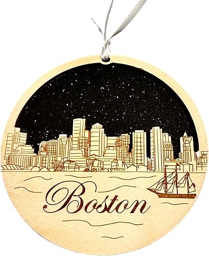 Miniatura 17 de Adorno de madera grabado con láser de St. Louis, Missouri – Adorno navideño de madera hecho a mano, recuerdo de Missouri, decoración rústica