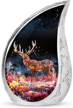 Mini Deer Cremation Urns For Ashes, Urn For Human Ashes Adult Men 3 Inch, Memorial Urns For Human Ashes, Decorative Urns, Funeral Urns For Human Ashes Adult, Burial Urns For Adult Human Ashes Set Of 1