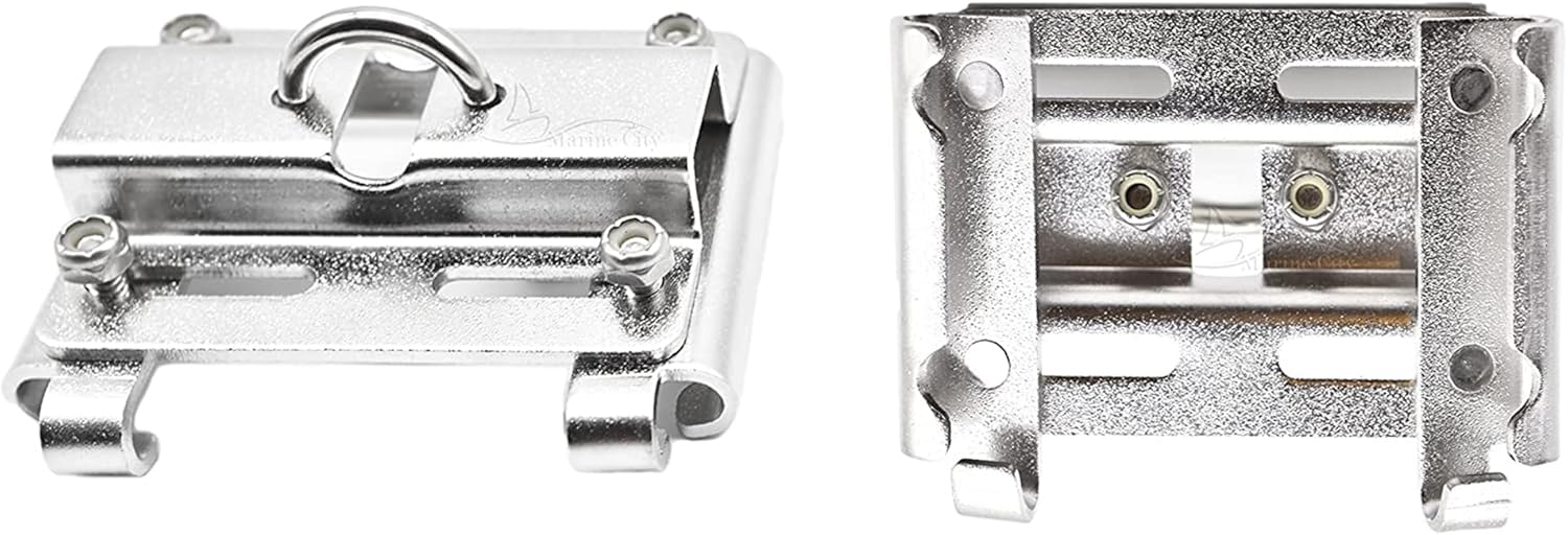 MARINE CITY Stainless Steel Vertical Stanchion Rail Mount Anchor Bracket Holder – Durable & Corrosion Resistant | Fits 7/8 Inches to 1 Inch | Ideal for Boats, Kayaks, Ships, RVs – 1 Pcs