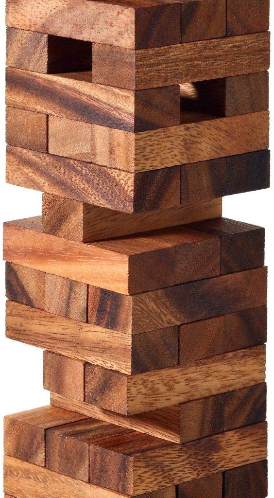 Large Tumbling Tower Game with a Wooden Box (13 Inch)