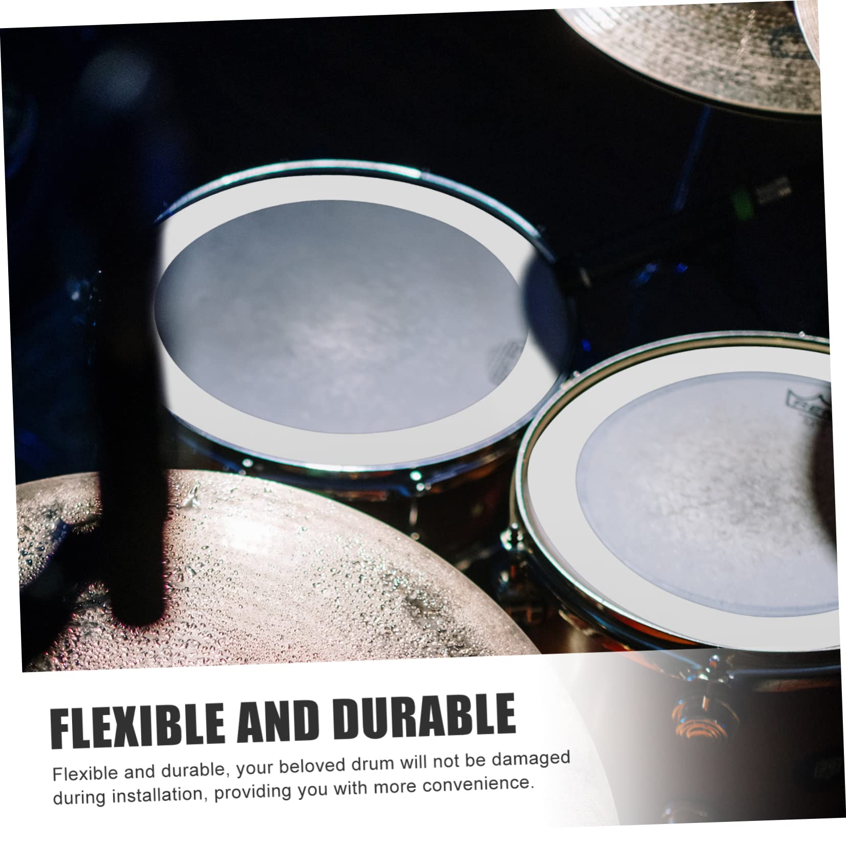 Toddmomy 4Pcs Drum Kit Portable Snare Drum Practice Mute Easy Install Drum Damper for Quiet Practice Musical Instrument Accessory for Drummers