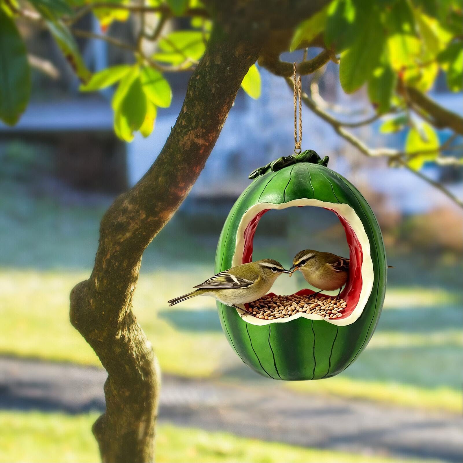 Mangiatoia per uccelli selvatici da appendere a forma di frutta grande decorazione per finestre tazze | Mangiatoie per uccelli all'aperto per giardino Finestra Casa Deck Yard Backyard Terra