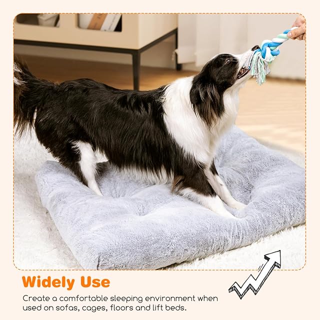 Foto 7 de 7 de Nobleza Cama Lavable para Perro Grande, Super Suave y Esponjosa Anti-Ansiedad, Felpa con Fondo Antideslizante