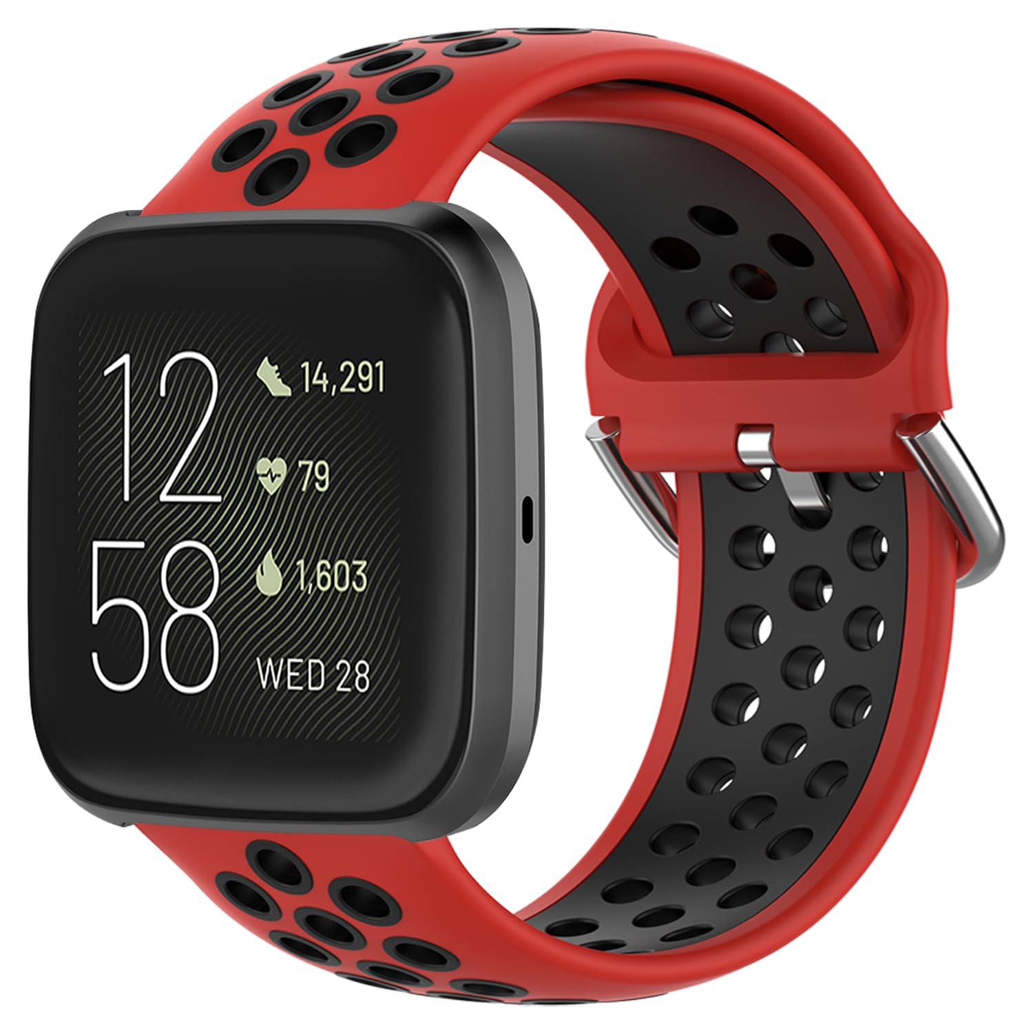 Pailebi Silicone Bands Compatible with Fitbit Versa 2 Bands for women, Soft Silicone fitbit Versa Lite Bands for men, Waterproof Breathable Strap Replacement Wristband bands