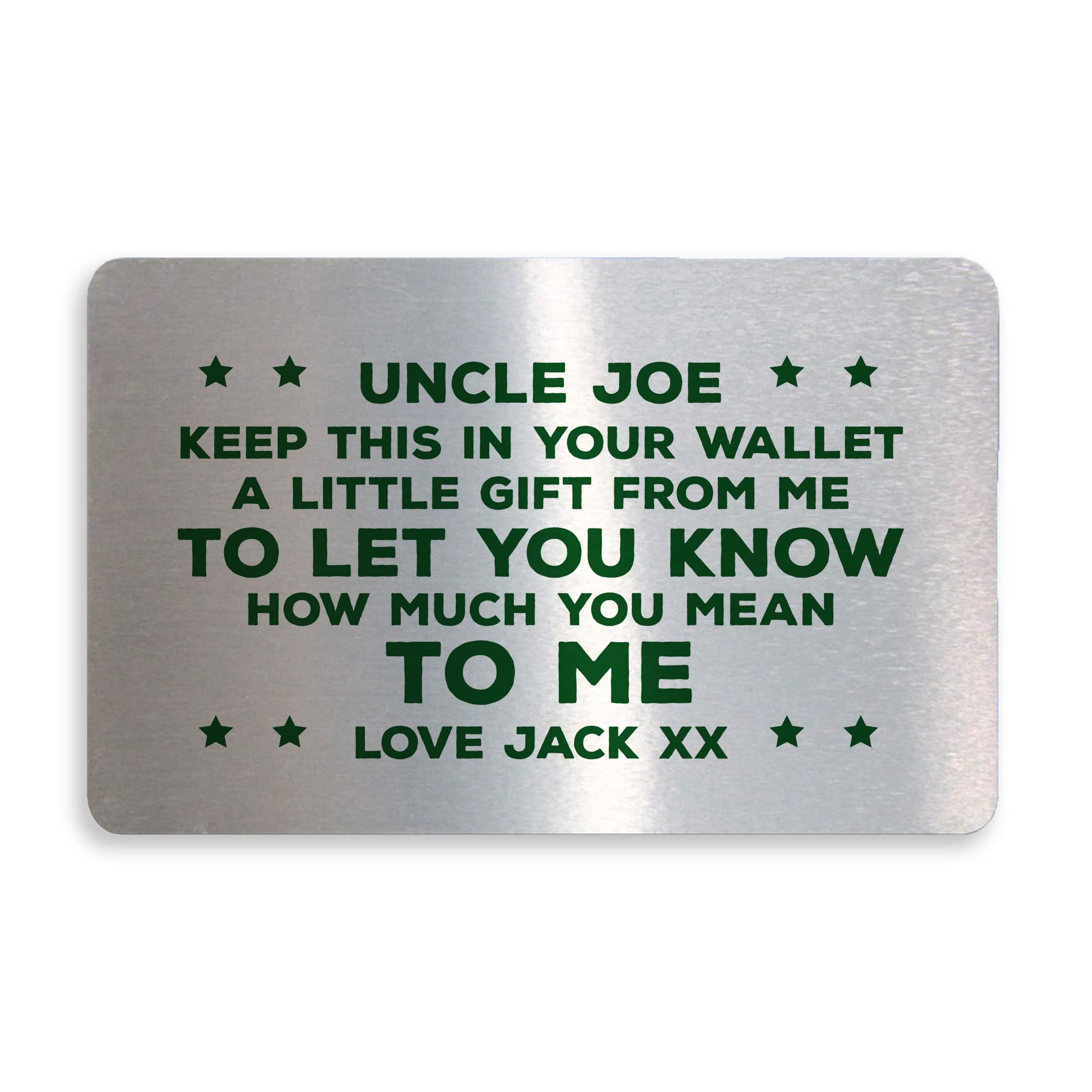 RED OCEAN Novelty Gift For Uncle Birthday Christmas Personalised Insert Thank You Gift For Him