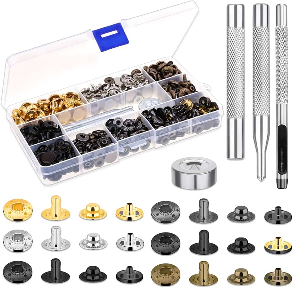 leather snaps and fasteners