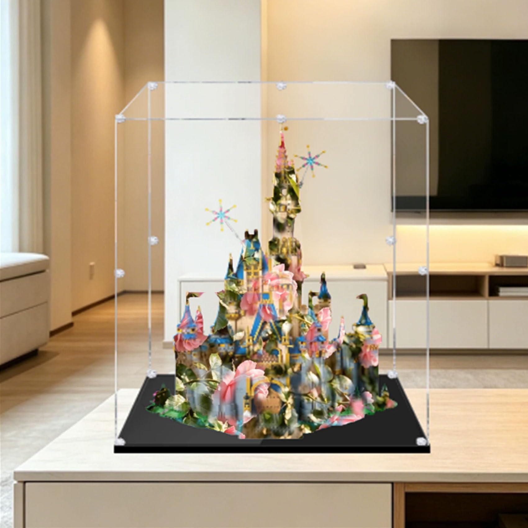 Acrylic Display Case for Le-go 43222 Castle Model, Dustproof Display Box (display box only) (3mm)