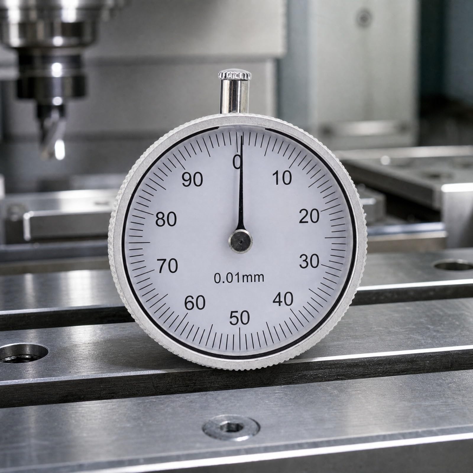 Qianly Cabezal Comparador Reloj para Ajuste Herramientas Compacto Cabezal Indicador Face Mecánico Resistente Al sgaste para Maquinistas