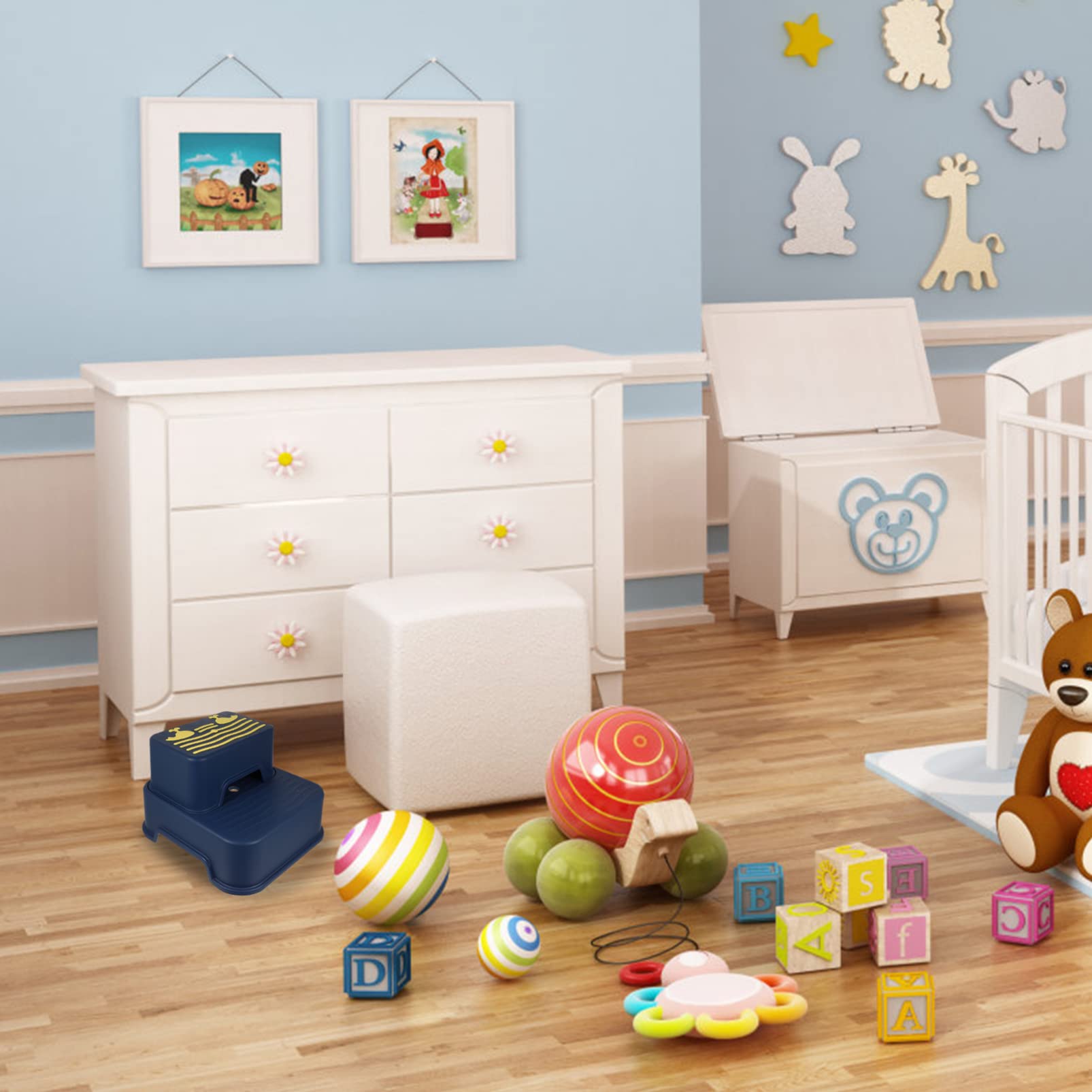 Toddmomy Infantil Antideslizante de Plástico de Escalón Lavabo y Entrenamiento Usar y Multifuncional