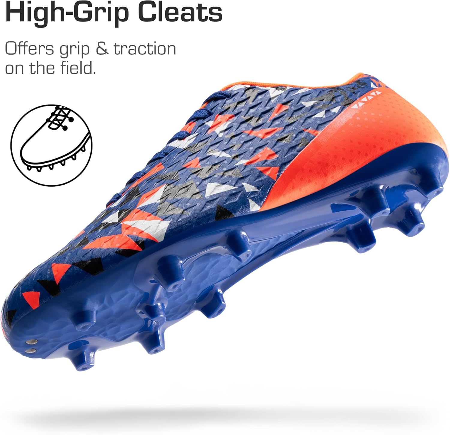 DREAM PAIRS Men's Soccer Cleats Adult Football Shoes Lace-Up Firm Groud Athletic Outdoor Trainning Soccer Shoes - Image 3