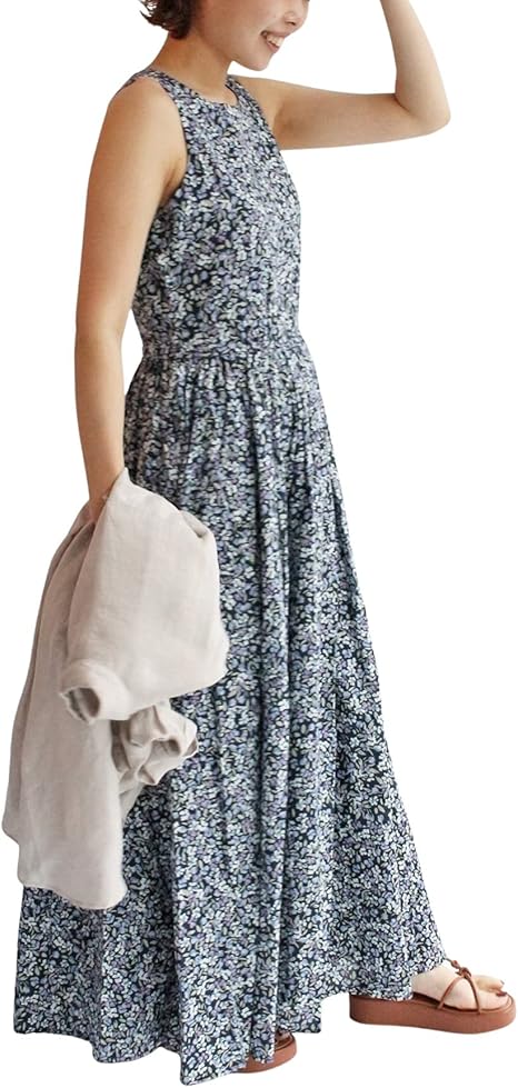 Amazon Co Jp マリハ Mariha マリハ 夏のレディのドレス フリー ネイビー 服 ファッション小物