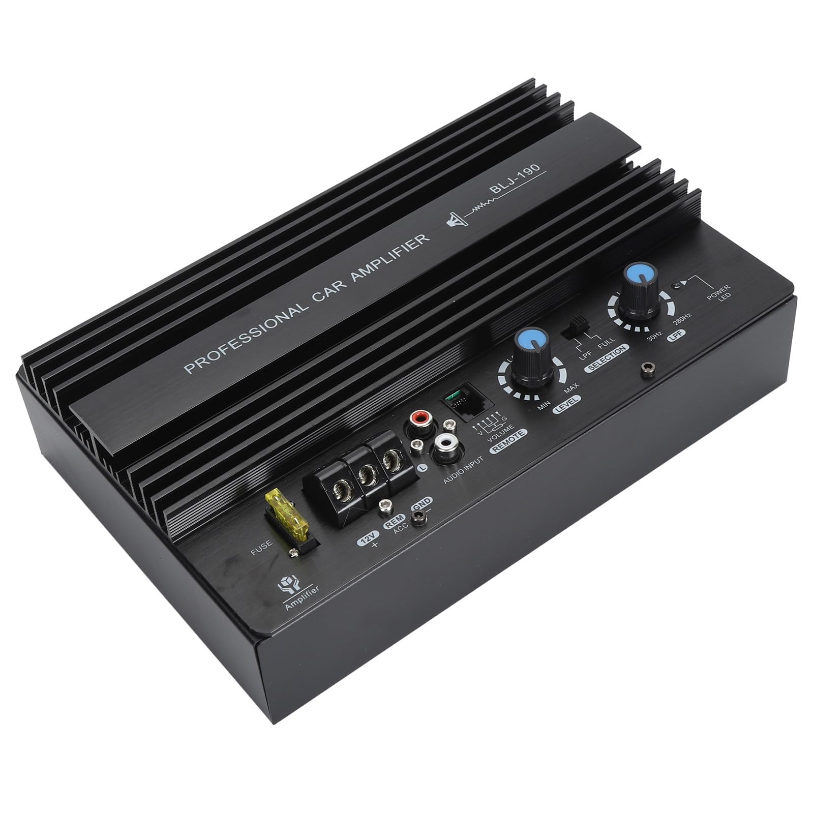 KUIDAMOS Carte D'amplificateur de Puissance de Voiture 12V Professionnelle pour une Expérience Sonore de Basses Profondes avec Conception en Alliage D'aluminium pour Haut-parleurs de 8 à 12 Pouces