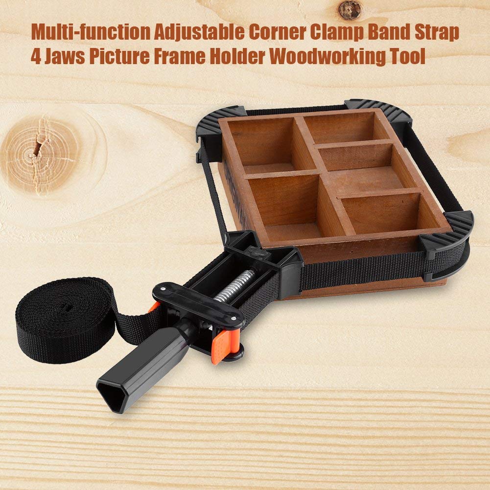 Adjustable Multi-Angle Tape Clamp - 90 Degree Corner Clamp For Picture Frames, Cabinets, Woodworking