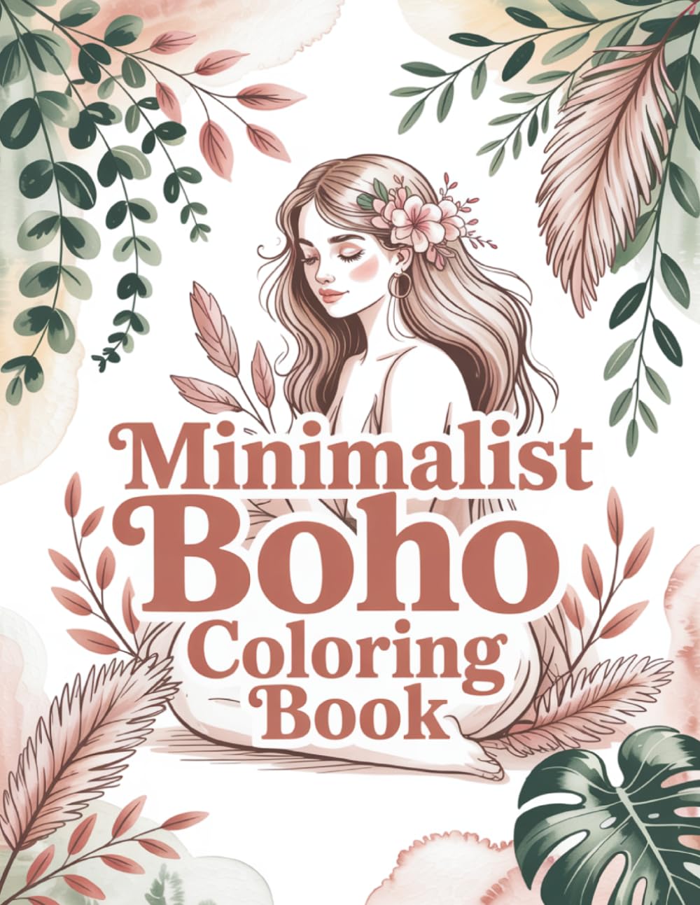 Minimalist Boho Coloring Book for Adults 64+ Easy Relaxing Celestial & Botanical Pages for Stress Relief: Simple Aesthetic Line Art with Moon, Stars, ... Mindfulness & Creativity for Teens and Adults