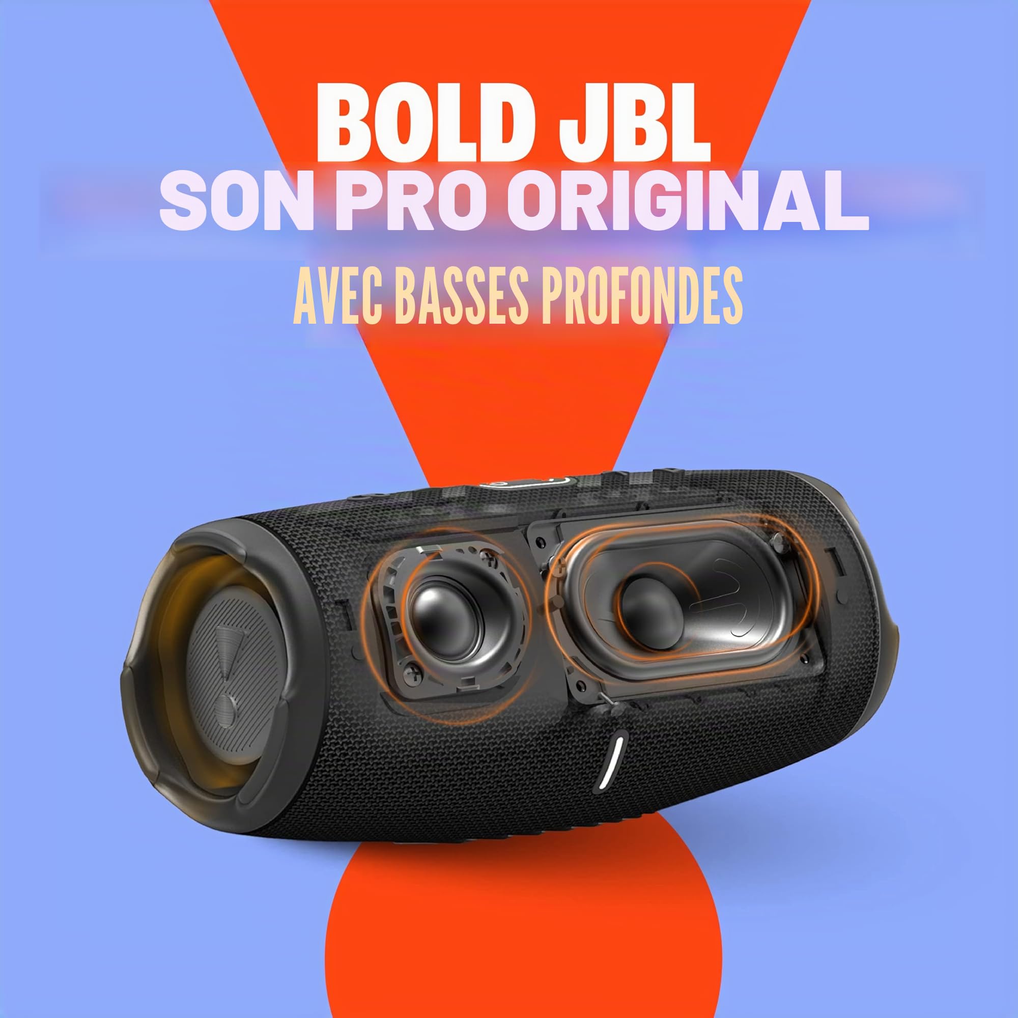 JBL Charge 5 WiFi, Enceinte portable, connexion Bluetooth et WiFi, Son Pro Original JBL, étanche à l'eau et à la poussière, 20h d'autonomie, Noire