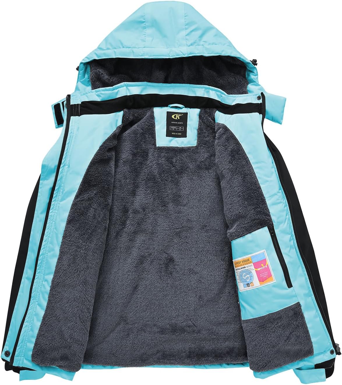 Pdbokew Women's Skiing Snowboarding Jackets Fleece Hood Mountain Snow Coat - Image 4