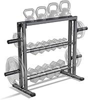 Marcy Heavy-Duty 3-Tier Dumbbell Rack & Weight Organizer for Dumbbells, Kettlebells, Plates - 1000 lbs Capacity