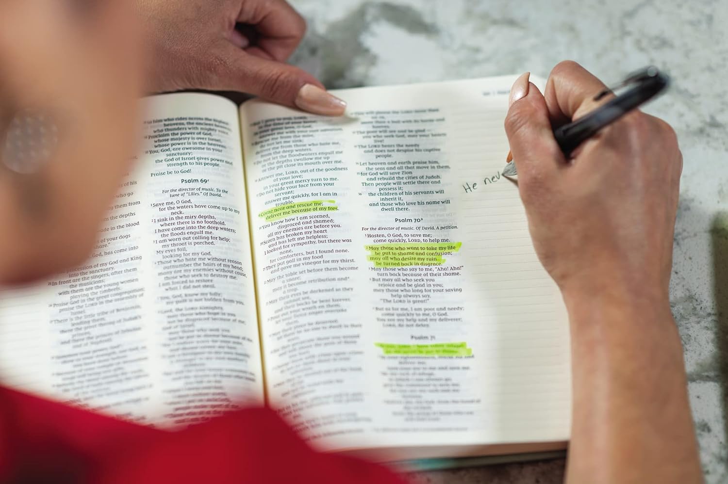 Teal Cloth Over Board Double-Column Journal Bible