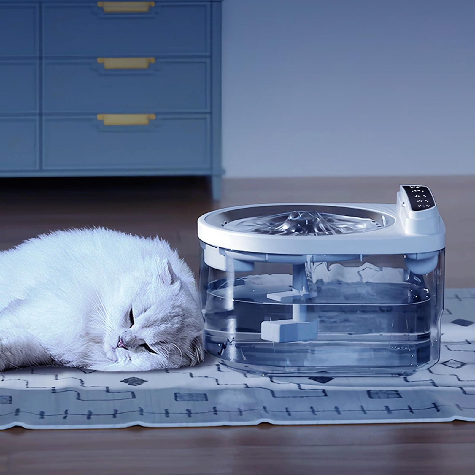 Fuente de Agua para Gatos 3 Litros Silenciosa Inalámbrica Automática | Fuente de Agua Desmontable para Gatos para Perros, Cachorros, Beber en Interiores, Hogar, Apartamento, Sala de Estar