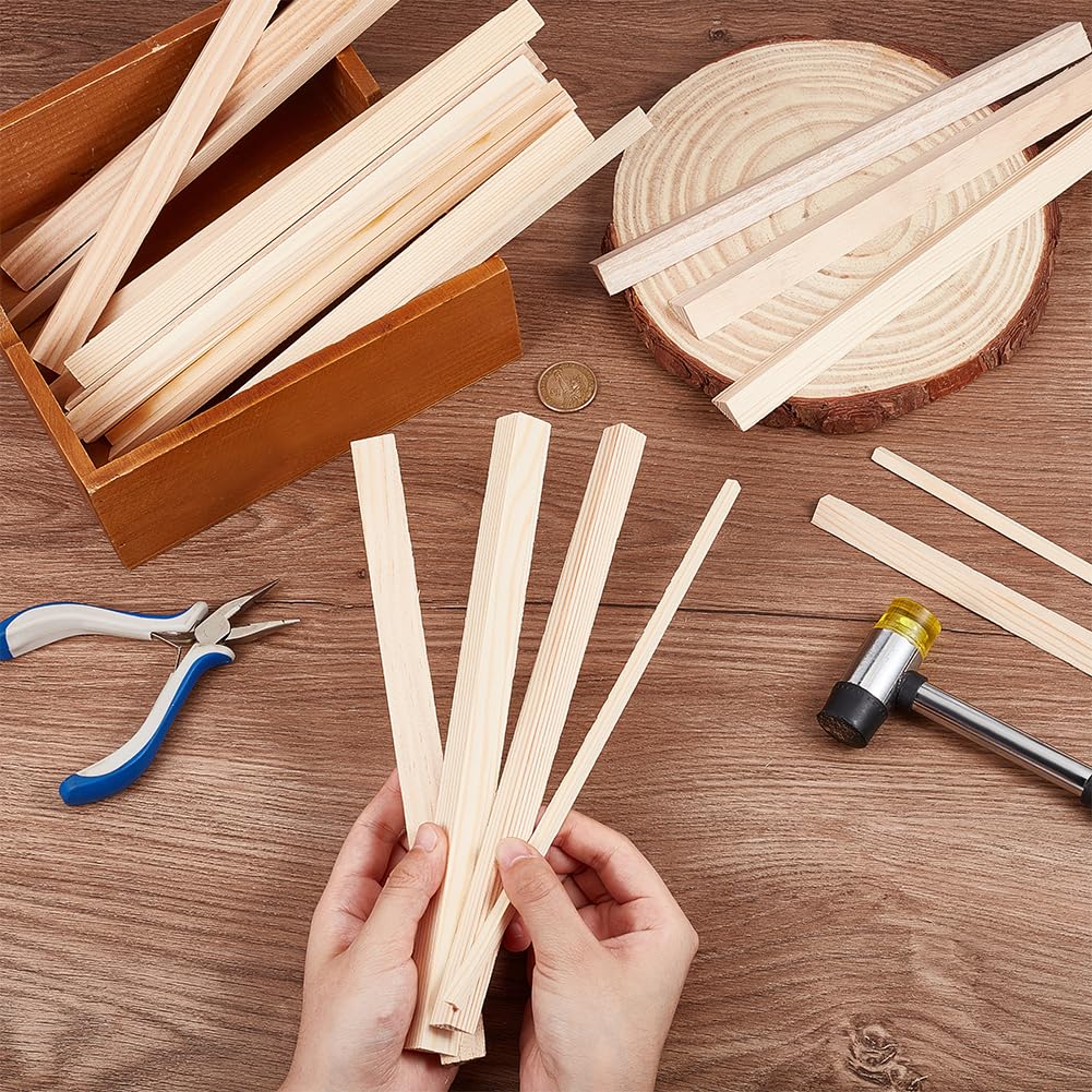 10 Bastoncini Legno Faggio 1.2x30cm - Per Lavoretti Fai Da Te, Non Finiti, Naturali - Foto 12