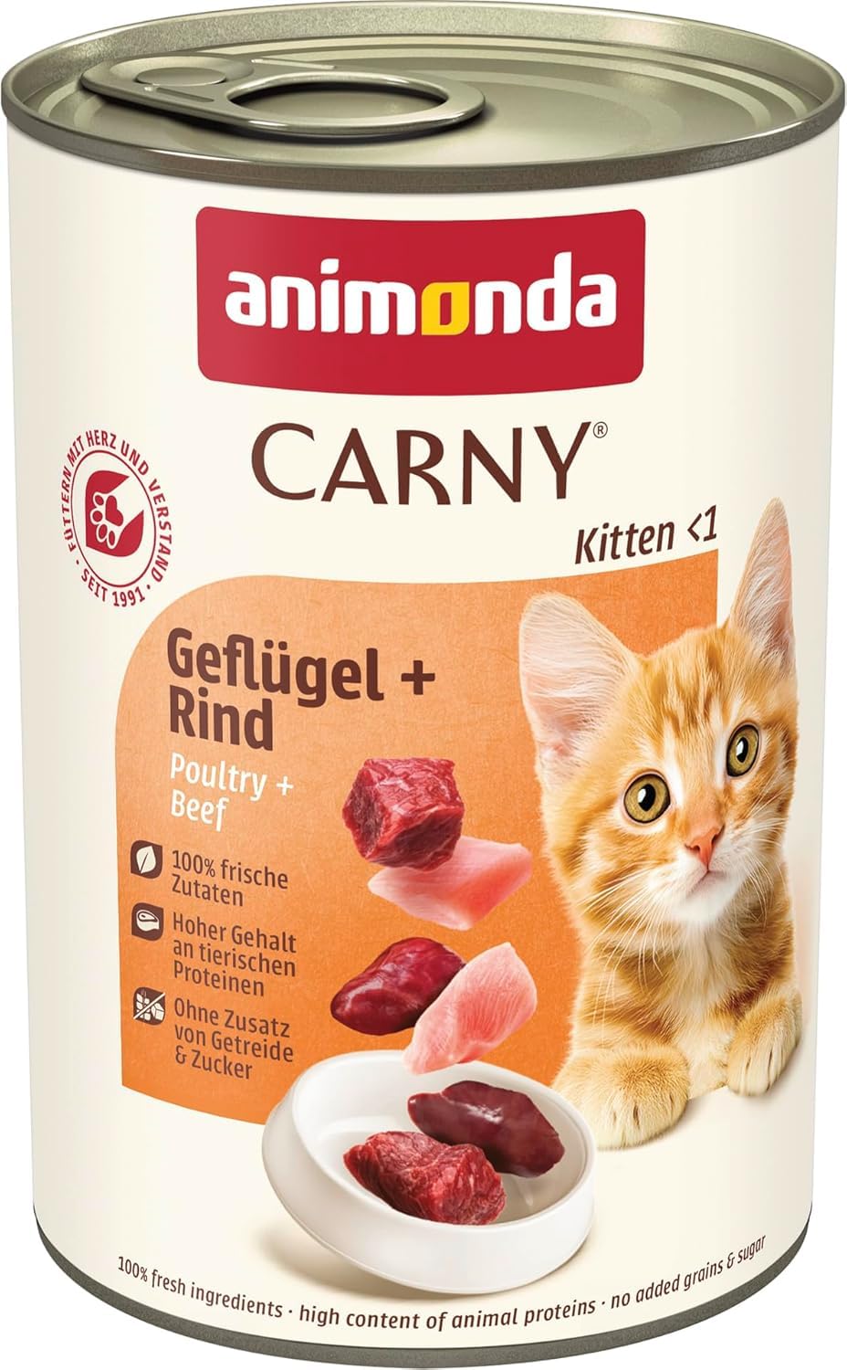 animonda Carny Adult Kitten Nassfutter Geflügel + Rind (12 x 400g)