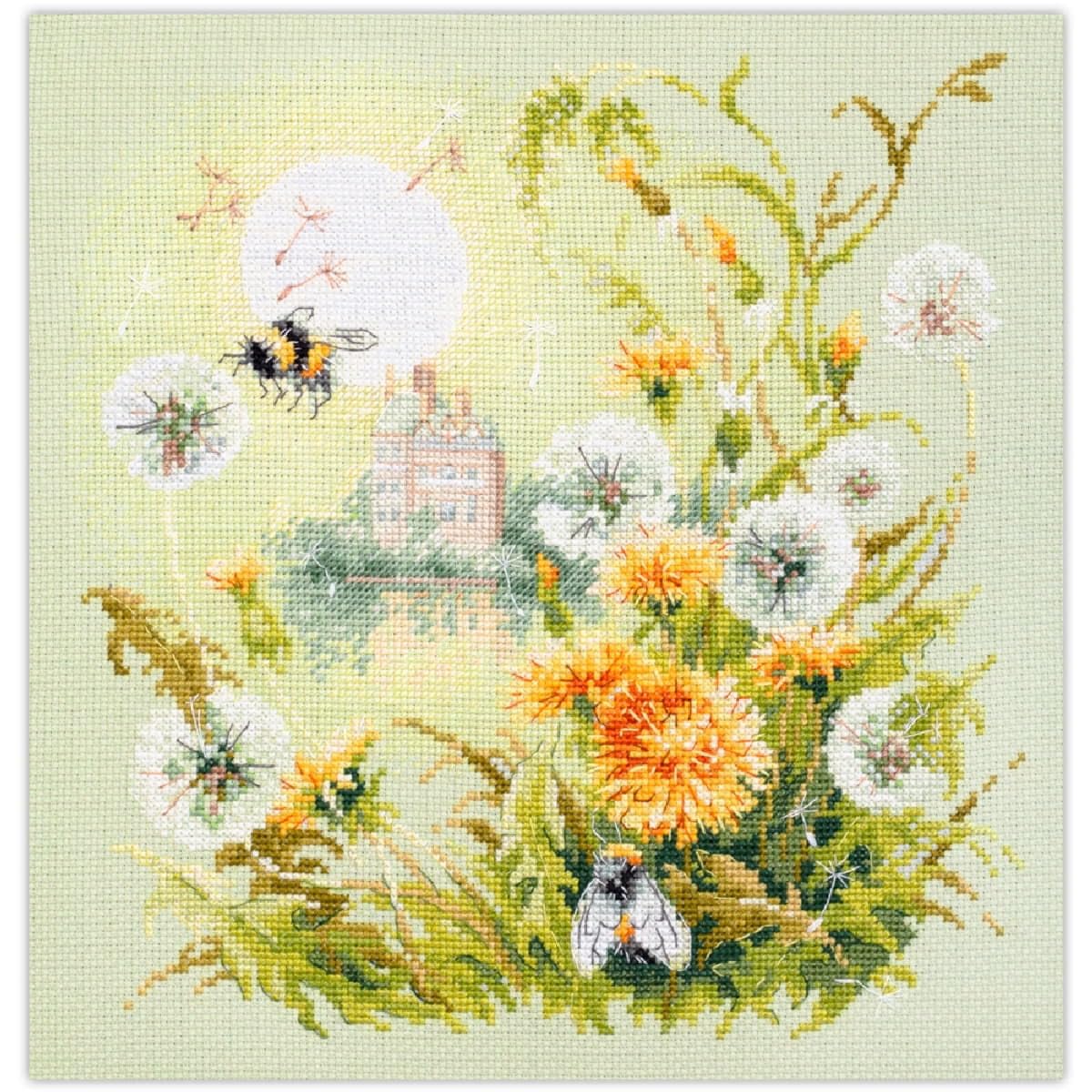 Magic Needle Zweigart Edition counted cross stitch kit ""Meadow Stories. Bumblebe