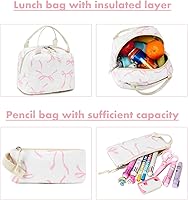 Vista 45 de Bluboon Juego de mochila para adolescentes, mochila escolar para niñas, lonchera y lápices, bolsas para estudiantes, 3 en 1, rosa-3 juegos, Escuela