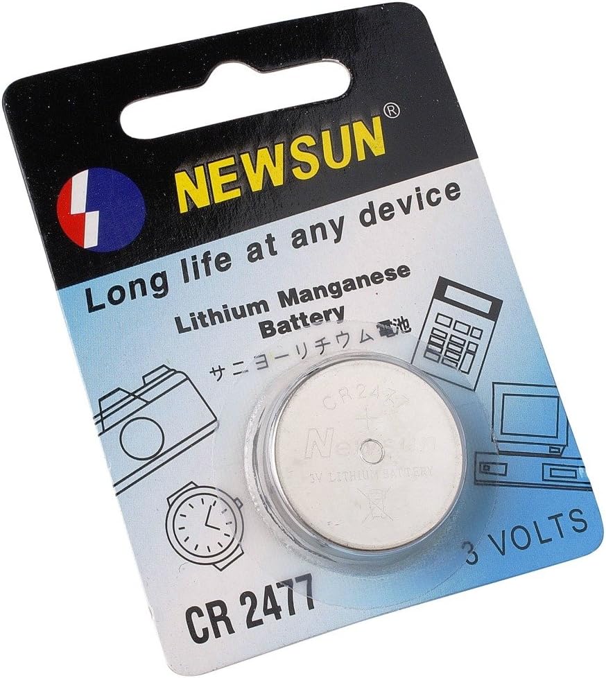 New Sun CR2477 Lithium Battery Button Cell 3V