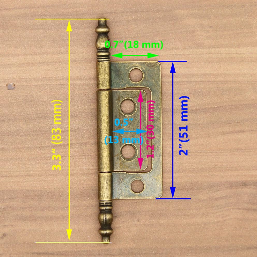 10 Bisagras De Bronce Vintage Para Puerta, Joyero, Muebles Decorativos Antiguos, Caja De Madera, Bisagra Para Puerta. | Leroy Merlin