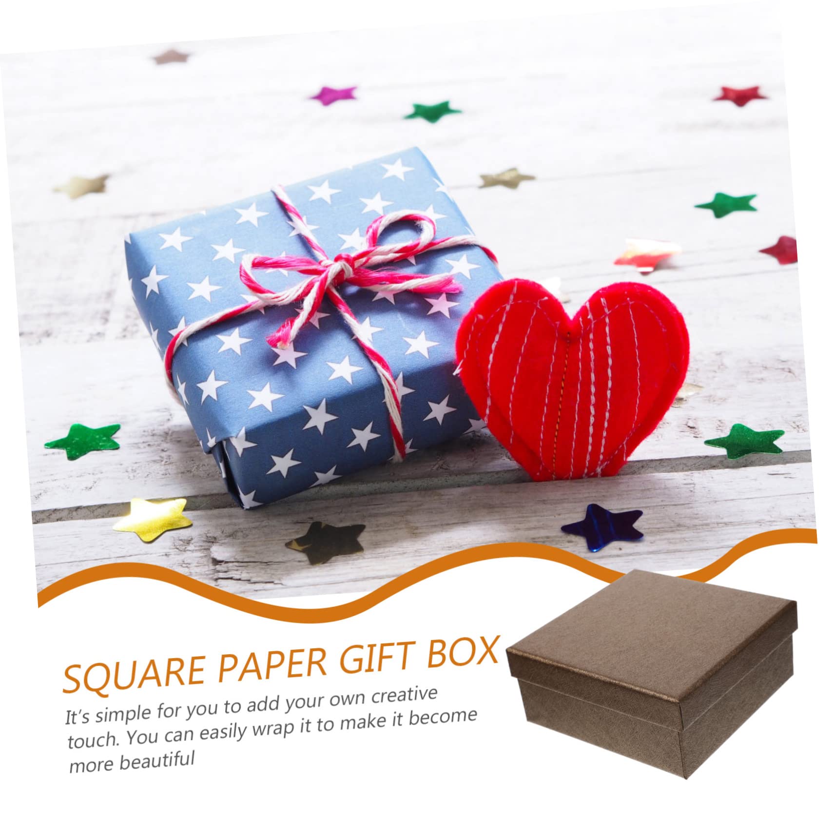 Quadratische Geschenkboxen 10 Stück aus Papier in Kaffee
