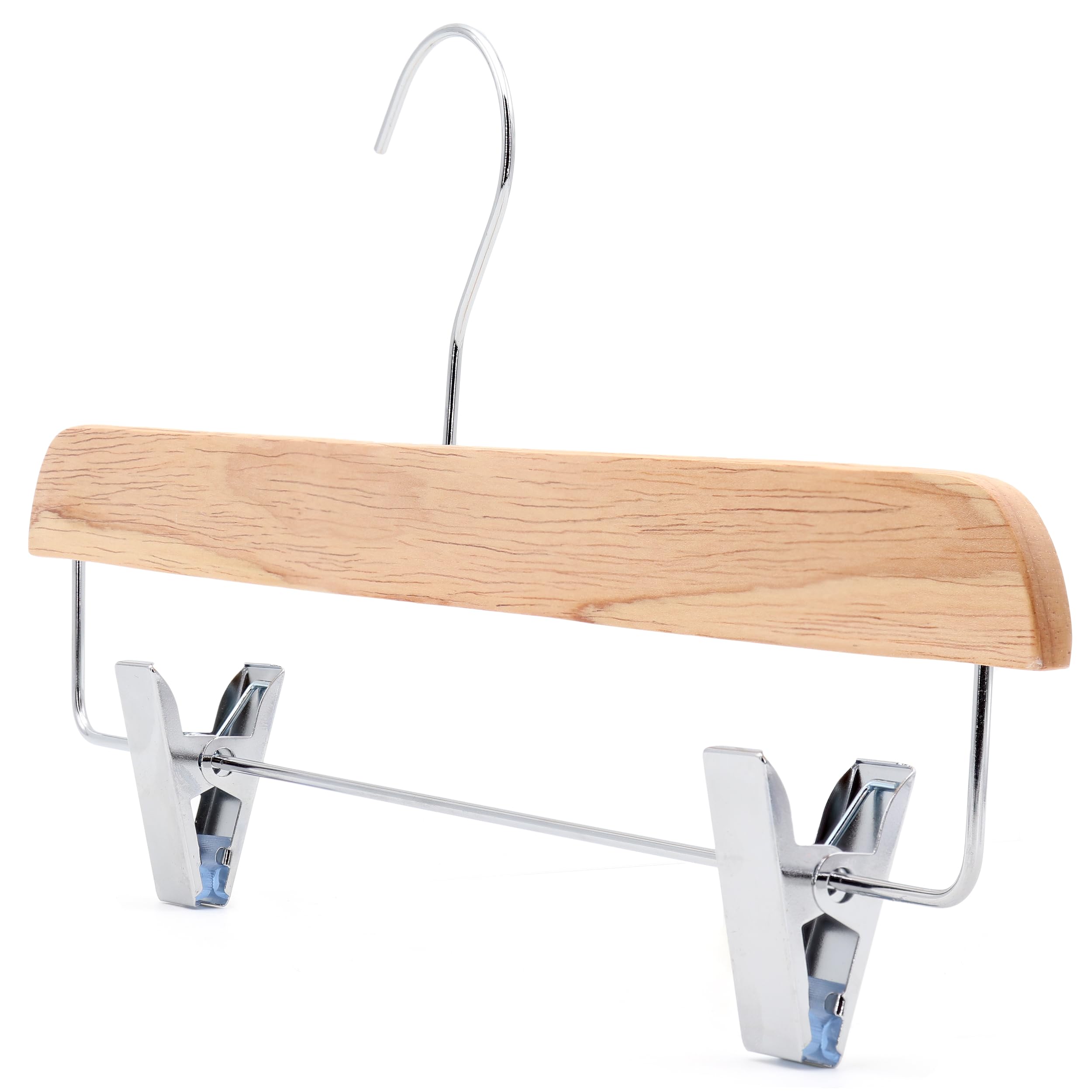 The Hanger Store Women's Wooden 10 Trouser Hangers With Clips, Fsc® Eco Friendly