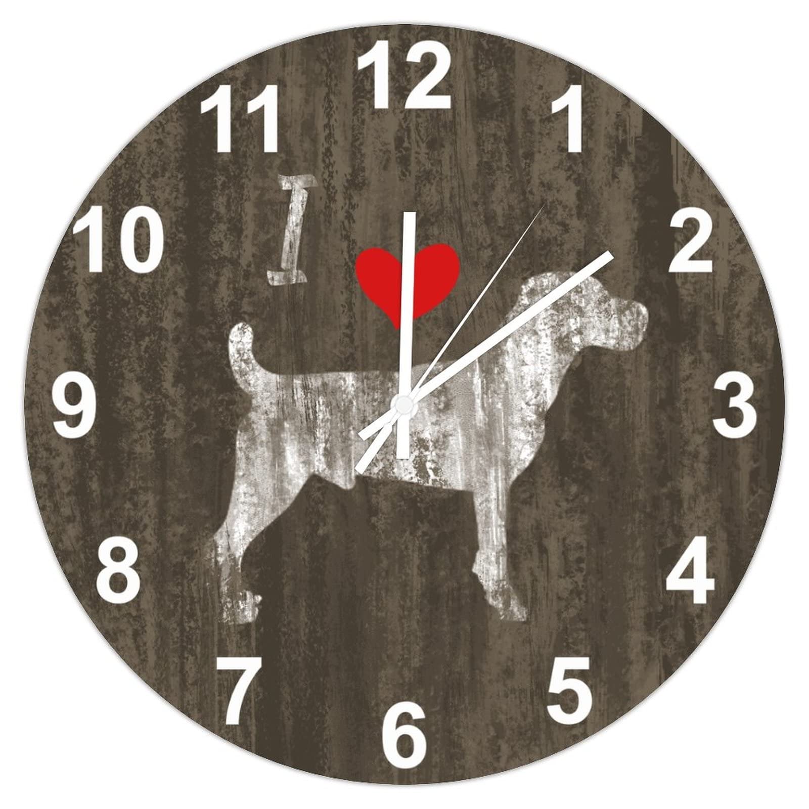 Horloge Parson Russell Terrier silencieuse pour eliminer les bruits de tic-tac