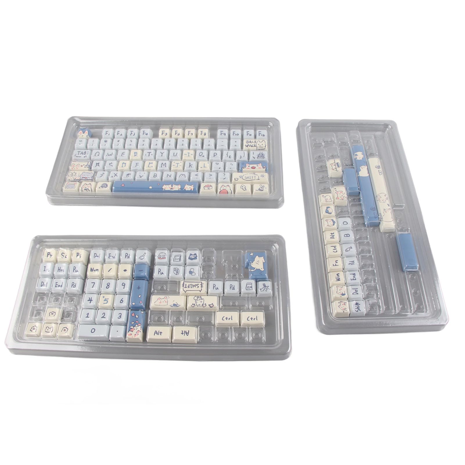 CHICIRIS 148 tasti per tastiera PBT a sublimazione, stile cartone animato, design ergonomico per gli appassionati di gioco su PC (#2)