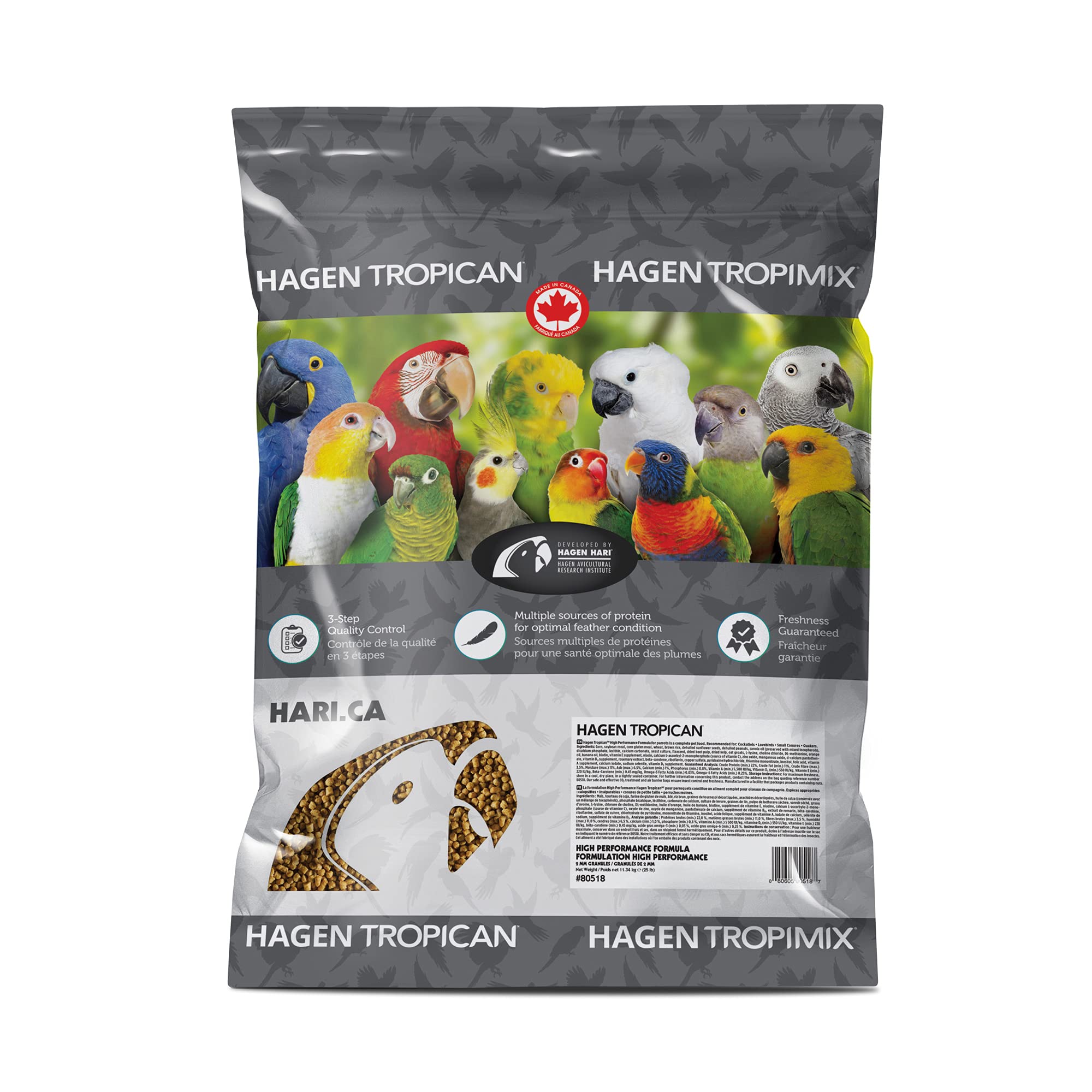 HARI - Mangime per pappagalli - High Performance Formula Allevamento 2mm - 11330gr