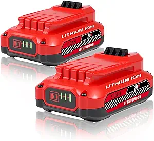 Upgrade 2-Pack 3.0Ah Batteries Replacement for Craftsman 20V Battery Compatible with Craftsman CMCB205 CMCB204 CMCB206 CMCB202 CMCB201 20V Cordless Power Tool 