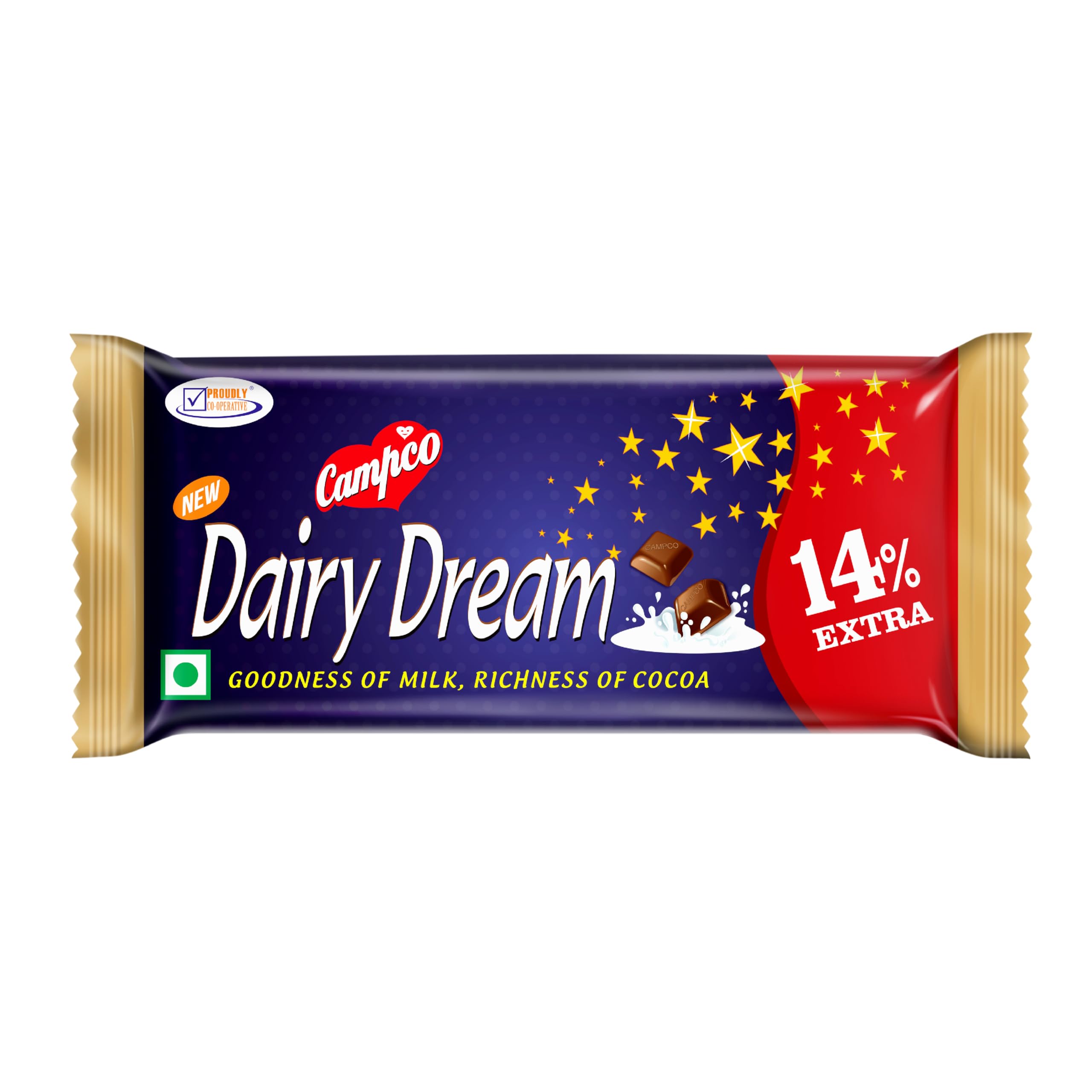 Campco Dairy Dream Chocolate Bar, 40g (Pack of 24)