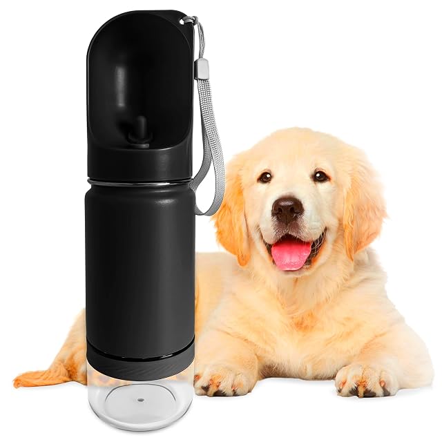 Botella de Agua para Perros 2 en 1 con Comedero Portátil
