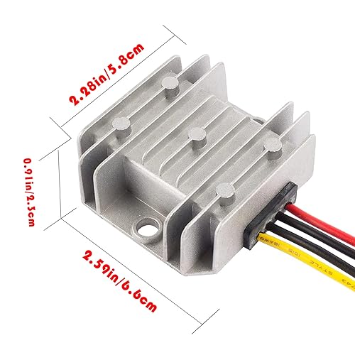 Miniatura 5 de Regulador convertidor reductor de voltaje DC a DC de 12 V24 V a 5 V 10 A 50 W, regulador convertidor reductor reductor de voltaje impermeable,