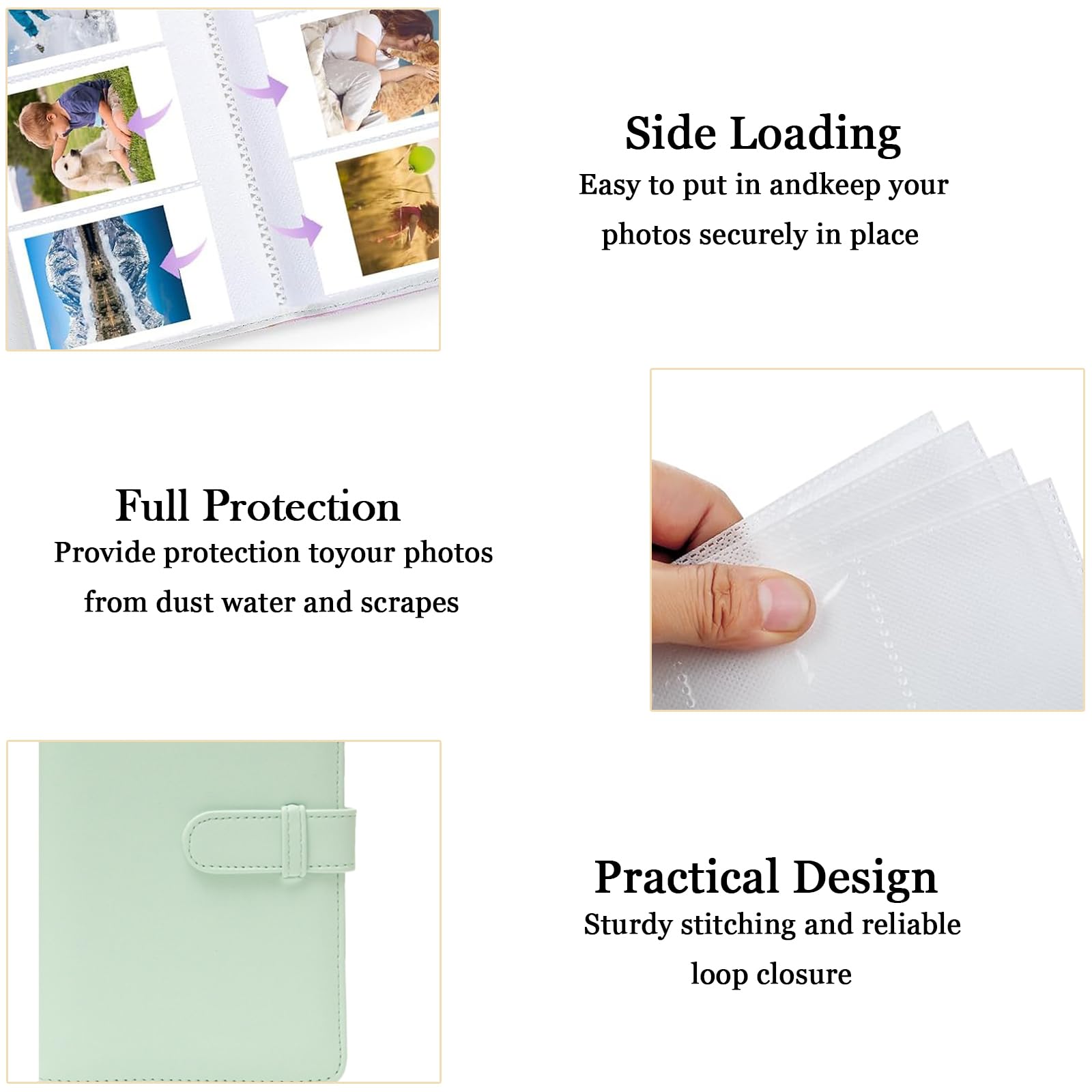 108 Pockets Mini Photo Album for Fujifilm Instax Mini 12/11/7+/9/Evo/40/99/Liplay, Canon Ivy 2 & Kpop Photocards - Image 3