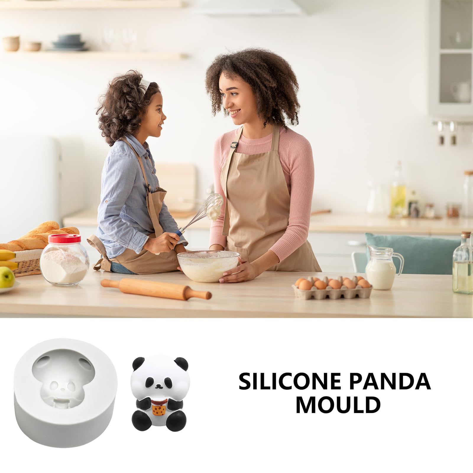 Zkhxhtg bakeware sets Chinese 3D Panda Silicone Molds Baking Moulds Nonstick Candy Molds Chocolate Cake Molds Silicone Texture Dessert Molds