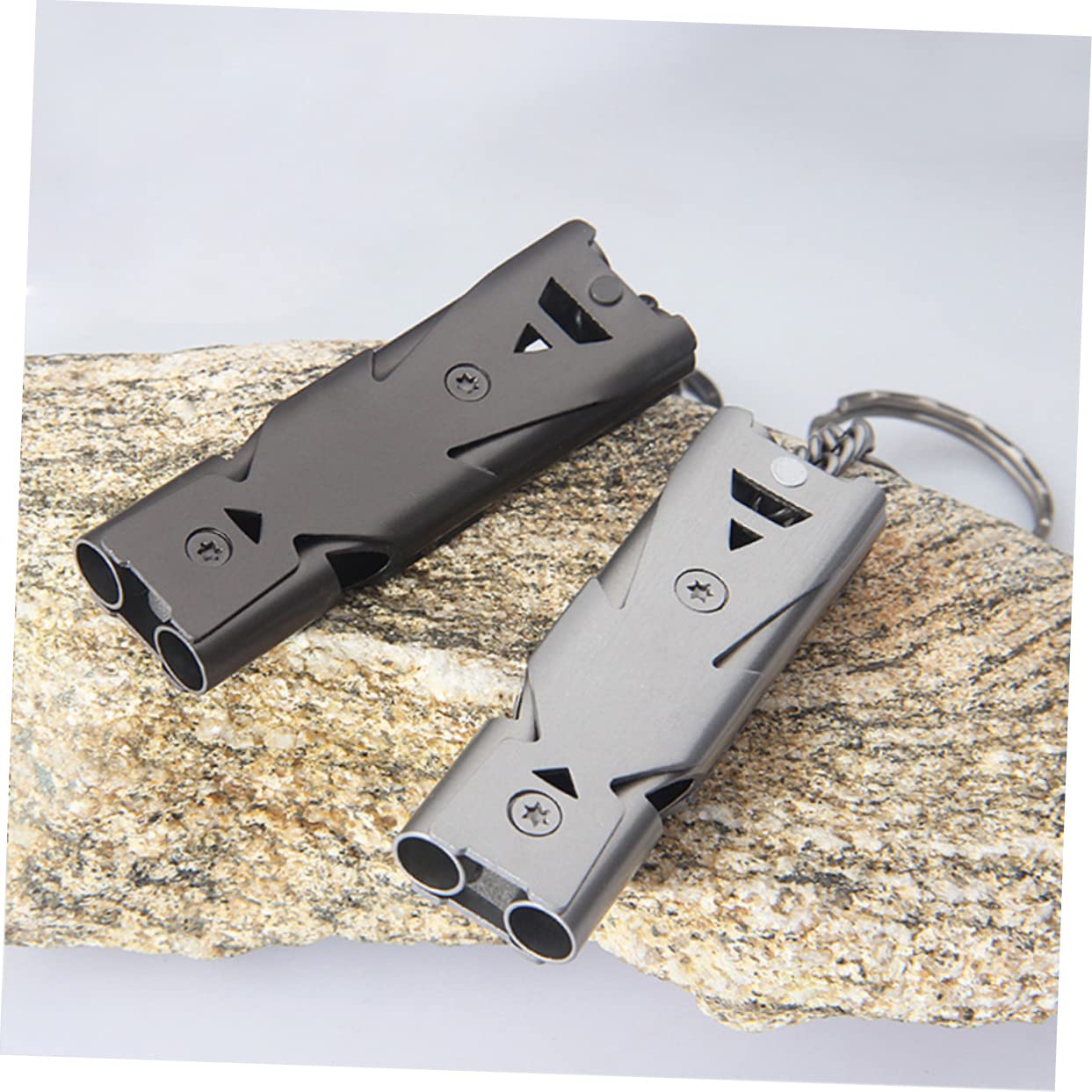VANZACK Stainless Steel Whistle Emergency Survival Whistle with Lanyard Perfect for Training Camping