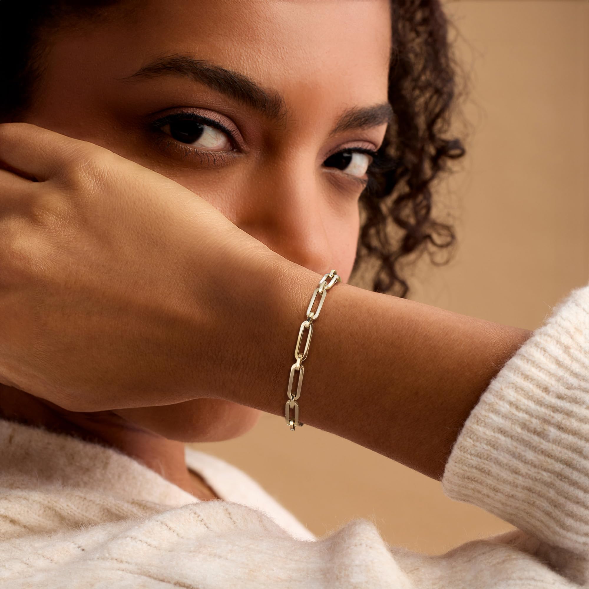 Ross-Simons Italian 14kt Yellow Gold Paper Clip Link Bracelet: no gemstone 8 Inches