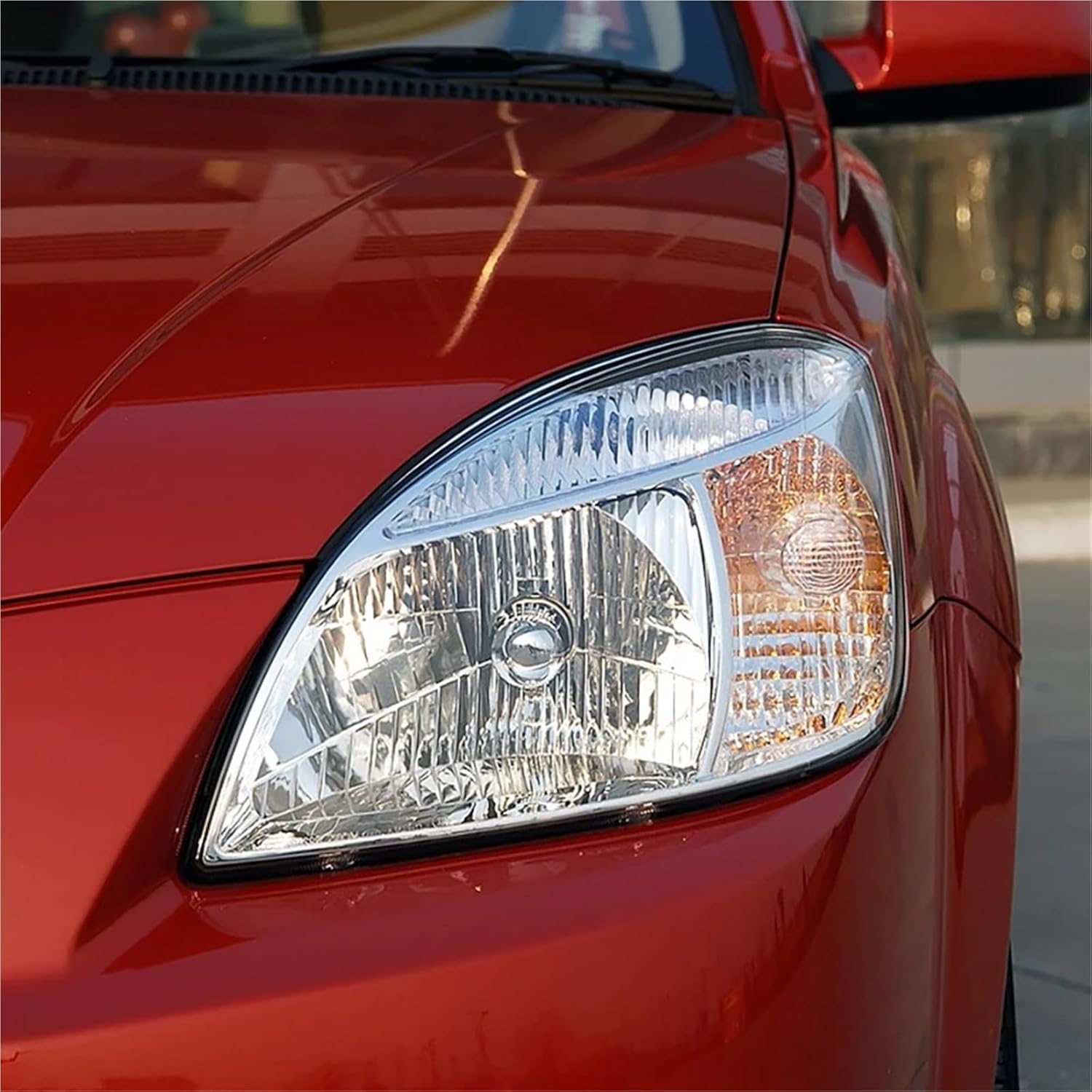 Car Headlight Cover Compatible for Kia for Rio 2005 2006 2007-2012 Car Front Headlight Glass Headlamps Transparent Lampshade Lamp Shell(A Pair) (Right)
